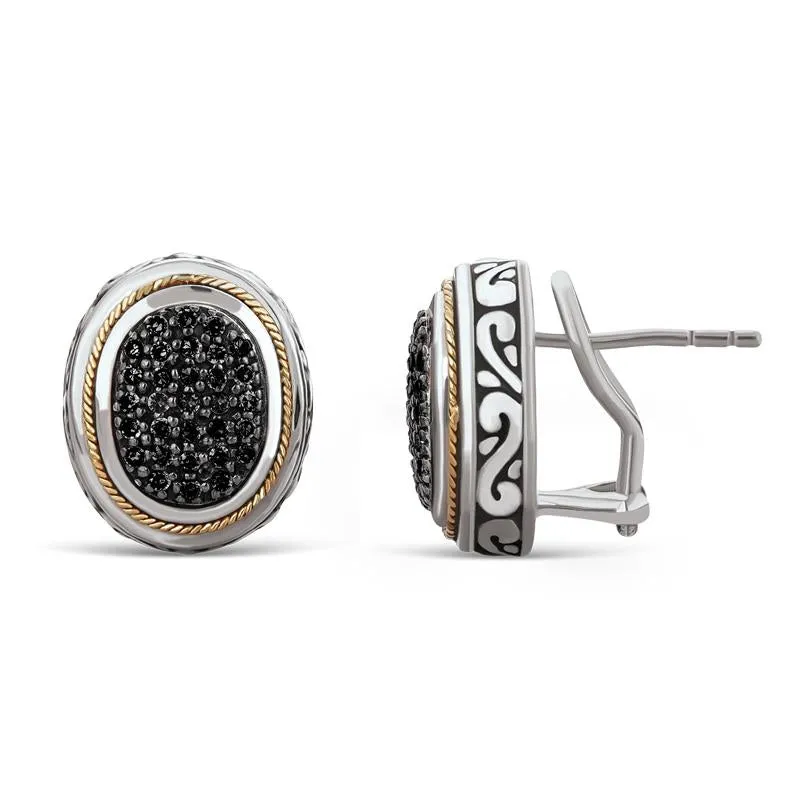 0.50ct Black Diamond Earrings in 18k/925 (138BE500003BL)