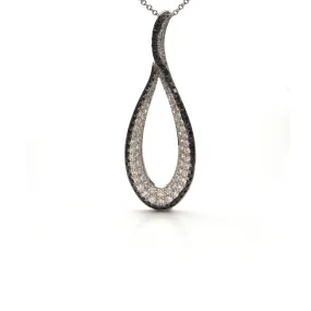 0.96 ct White and Black diamond pendant in 18k - Simon G