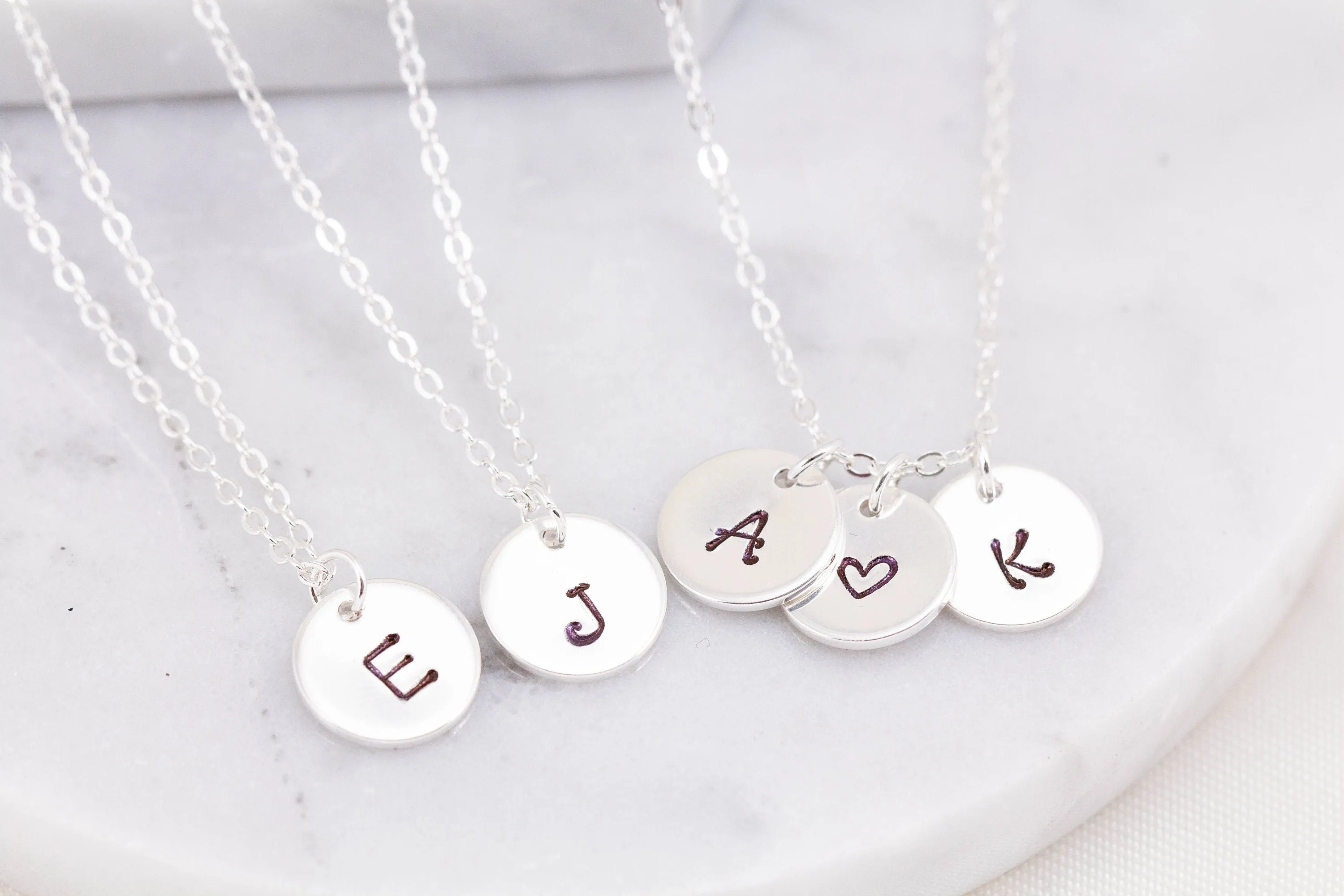 100% Sterling Silver Initial necklace, Silver letter necklace , Personalised necklace, Custom initial necklace , gift for mum