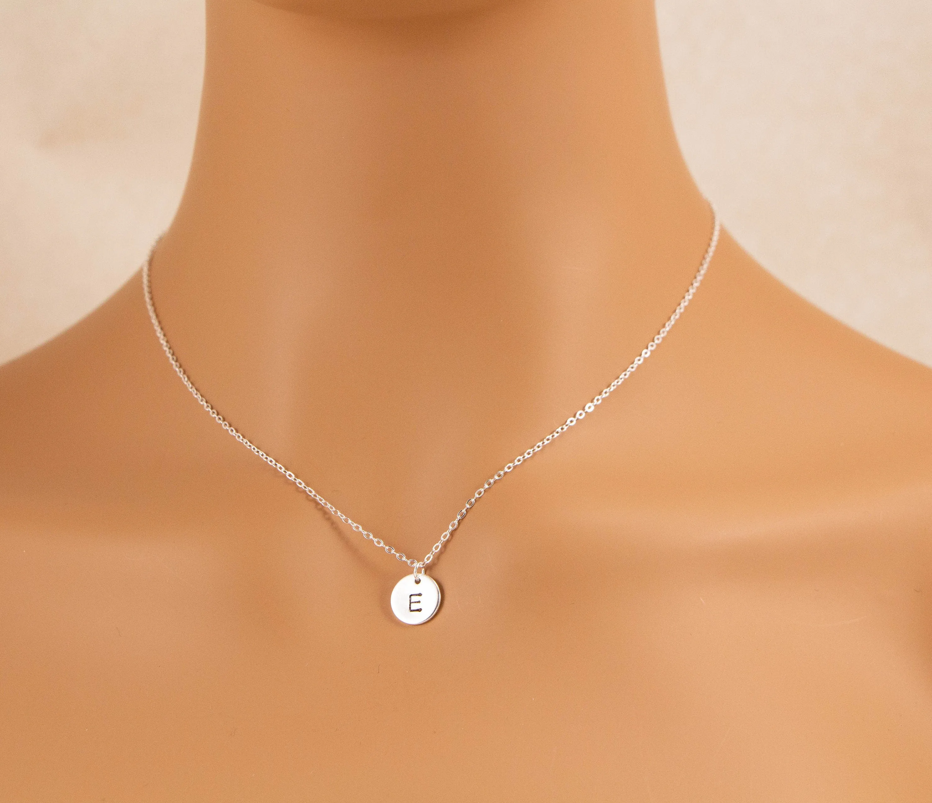 100% Sterling Silver Initial necklace, Silver letter necklace , Personalised necklace, Custom initial necklace , gift for mum
