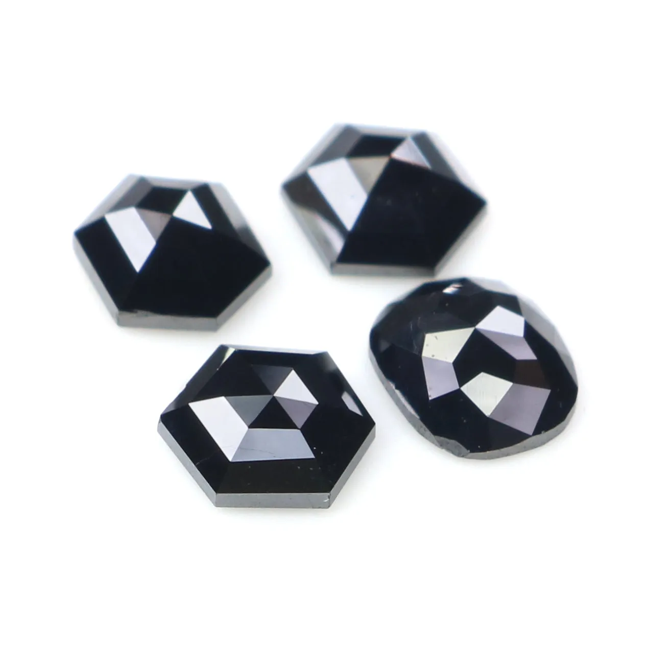 1.02 CT Natural Loose Mix Shape Diamond Black Color Mix Shape Diamond 4.70 MM Natural Loose Black Color Mix Shape Rose Cut Diamond QL2688