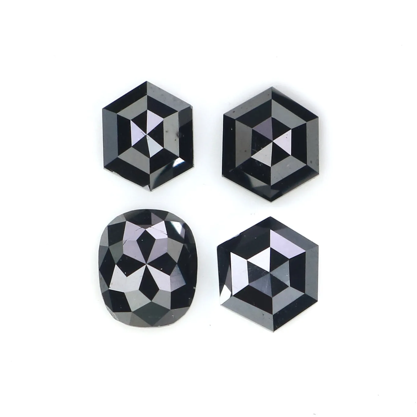 1.02 CT Natural Loose Mix Shape Diamond Black Color Mix Shape Diamond 4.70 MM Natural Loose Black Color Mix Shape Rose Cut Diamond QL2688