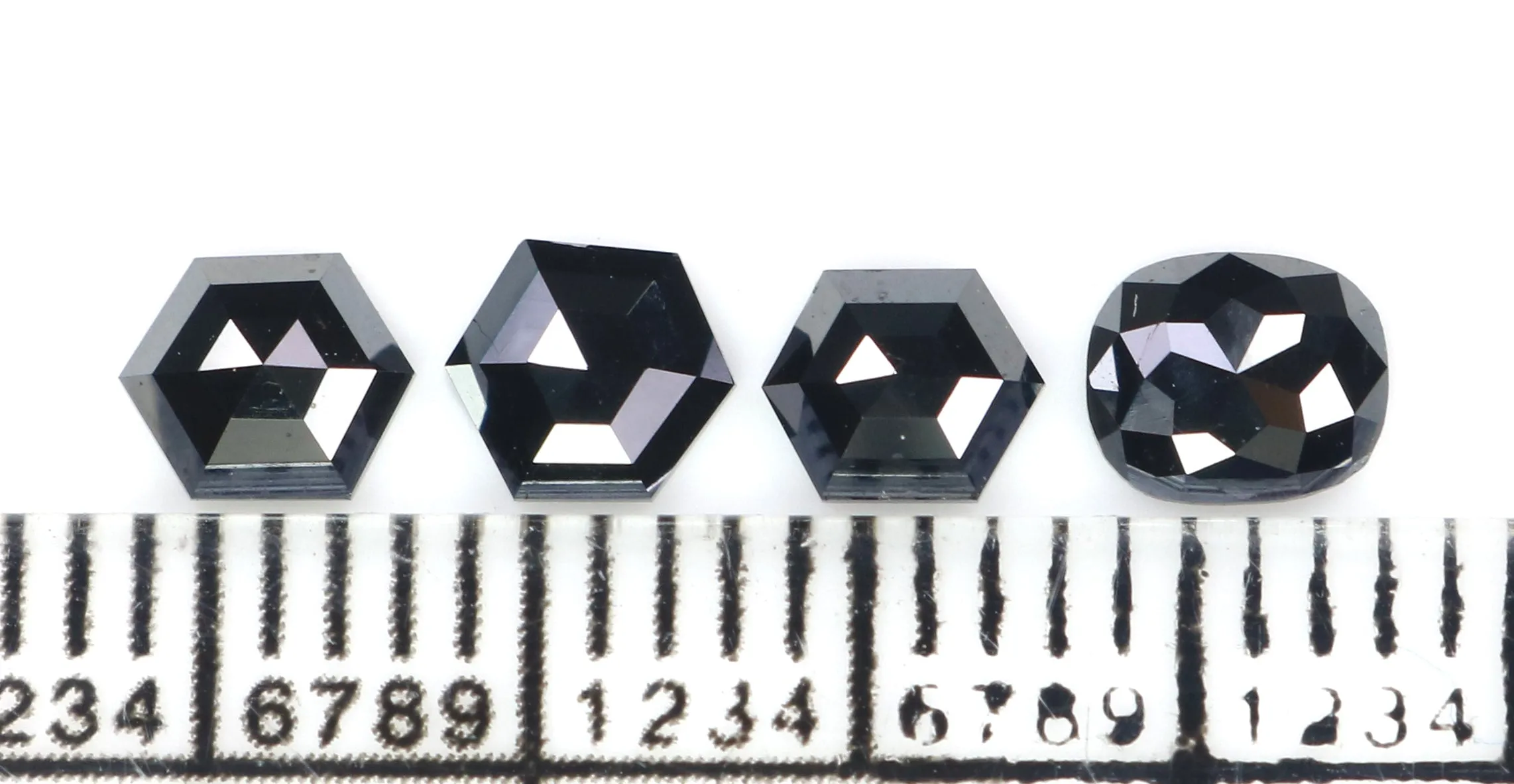 1.02 CT Natural Loose Mix Shape Diamond Black Color Mix Shape Diamond 4.70 MM Natural Loose Black Color Mix Shape Rose Cut Diamond QL2688