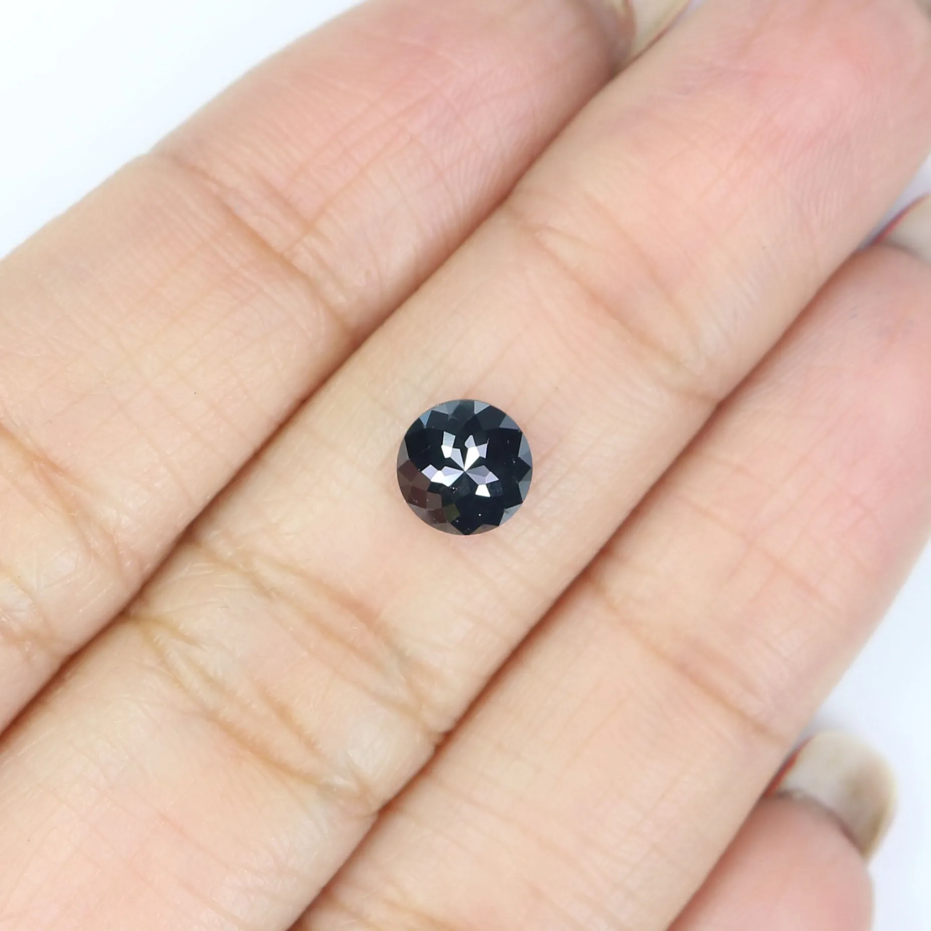 1.14 CT Natural Loose Round Rose Cut Diamond Black Color Round Cut Diamond 6.10 MM Natural Loose Diamond Round Rose Cut Shape Diamond KQ1641