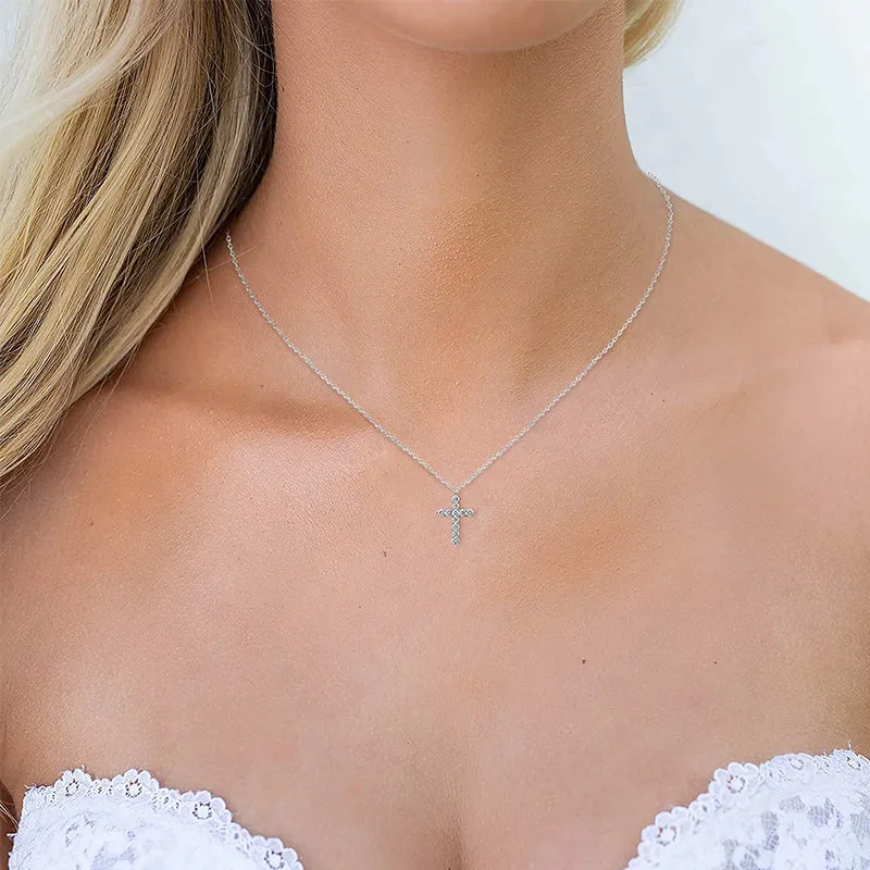 14K Gold Plated Cross Amulet Necklace