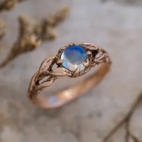 14K Rose Gold Moonstone Engagement ring "Louise"