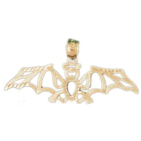 14k Yellow Gold Bat Charm