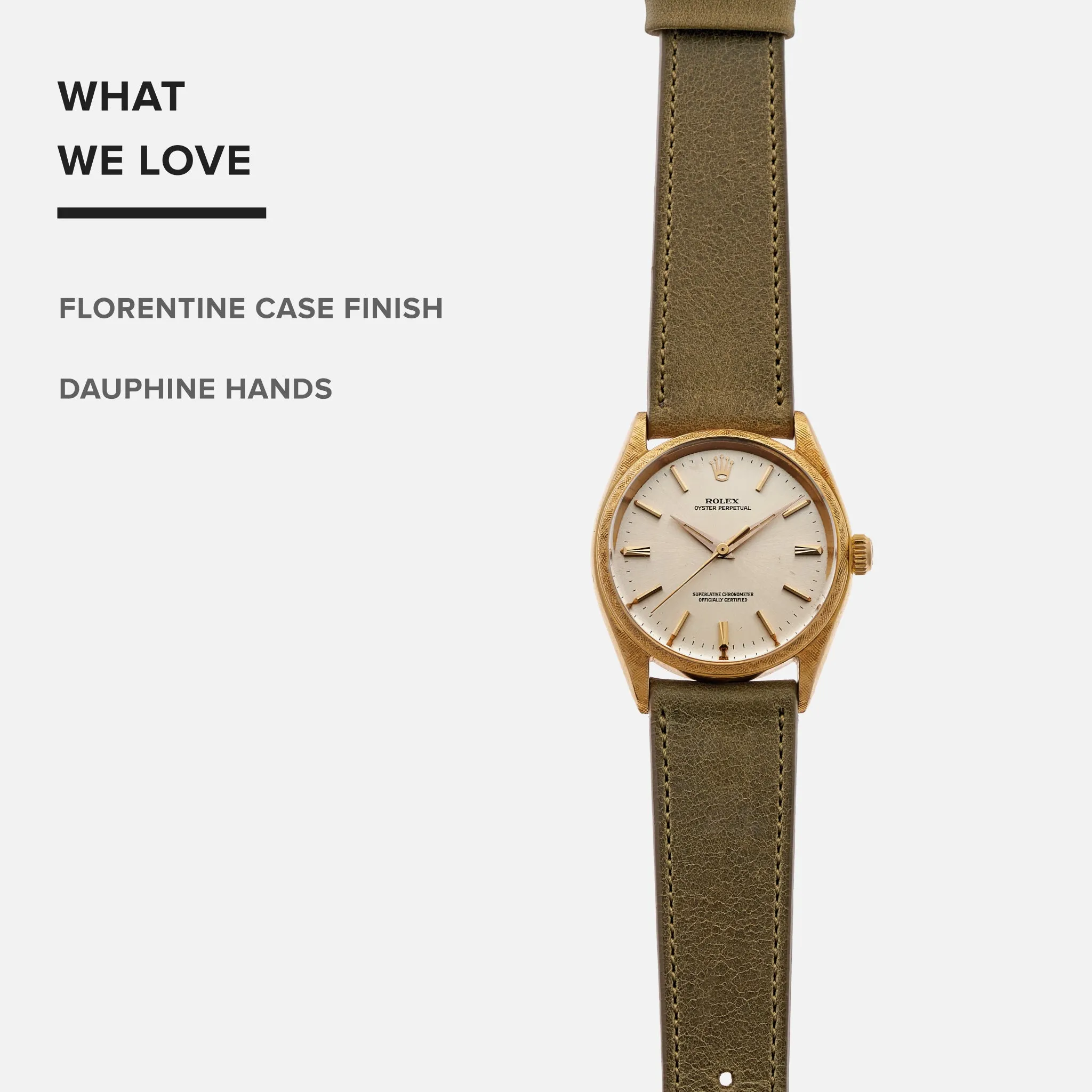 1963 Rolex Oyster Perpetual Ref. 1022 With Florentine Case Finish