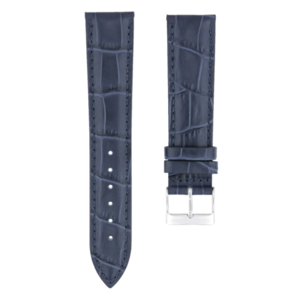 19MM LEATHER WATCH STRAP BAND FOR 34MM ROLEX DATE AIRKING 1400 1505 5700 BLUE