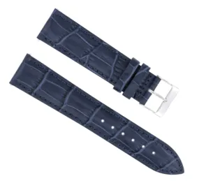 19MM LEATHER WATCH STRAP BAND FOR 34MM ROLEX DATE AIRKING 1400 1505 5700 BLUE
