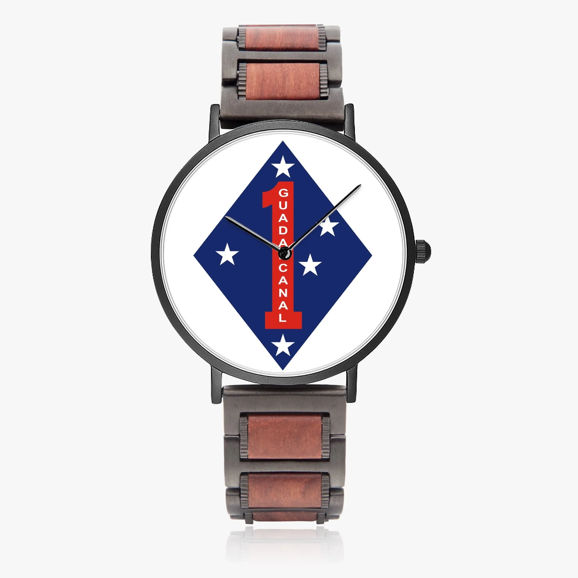 1st MarDiv wooden Strap Quartz Watch