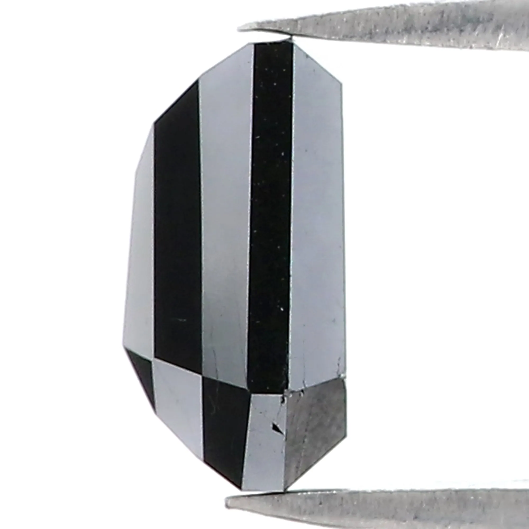 2.12 CT Natural Loose Coffin Shape Diamond Black Color Coffin Cut Diamond 8.10 MM Natural Loose Black Diamond Coffin Rose Cut Diamond LQ3186
