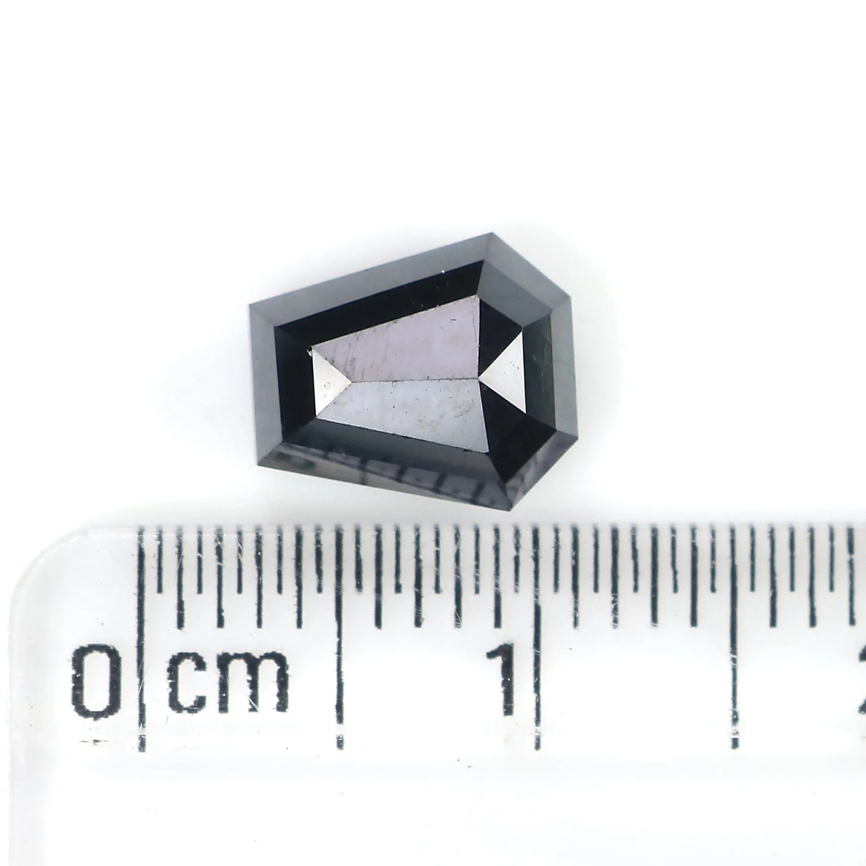 2.12 CT Natural Loose Coffin Shape Diamond Black Color Coffin Cut Diamond 8.10 MM Natural Loose Black Diamond Coffin Rose Cut Diamond LQ3186