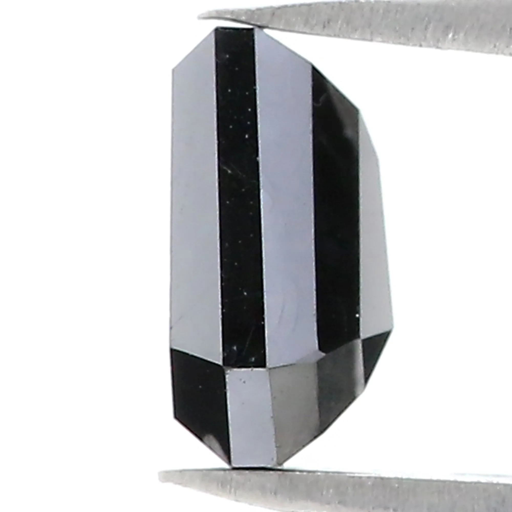 2.12 CT Natural Loose Coffin Shape Diamond Black Color Coffin Cut Diamond 8.10 MM Natural Loose Black Diamond Coffin Rose Cut Diamond LQ3186