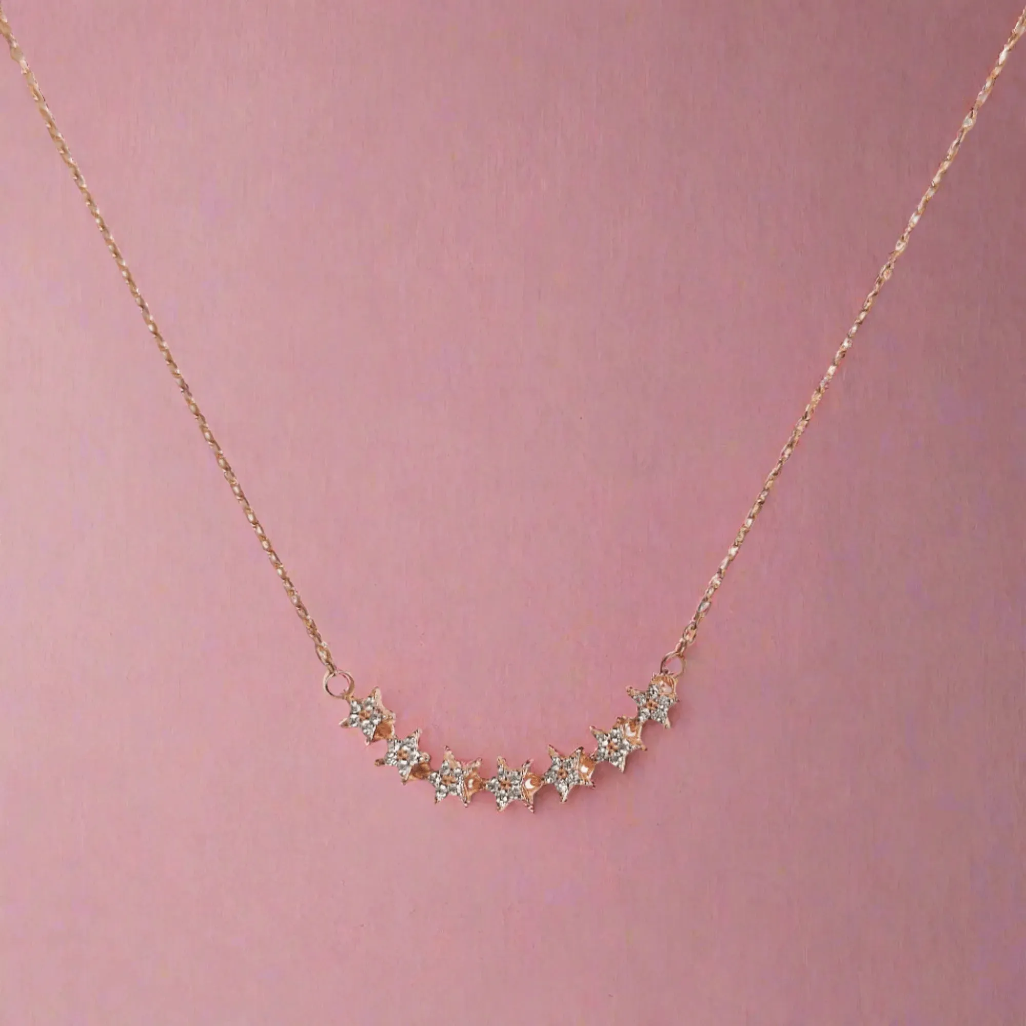 7 Star Silver Neckpiece for Women (92.5 Sterling Silver)