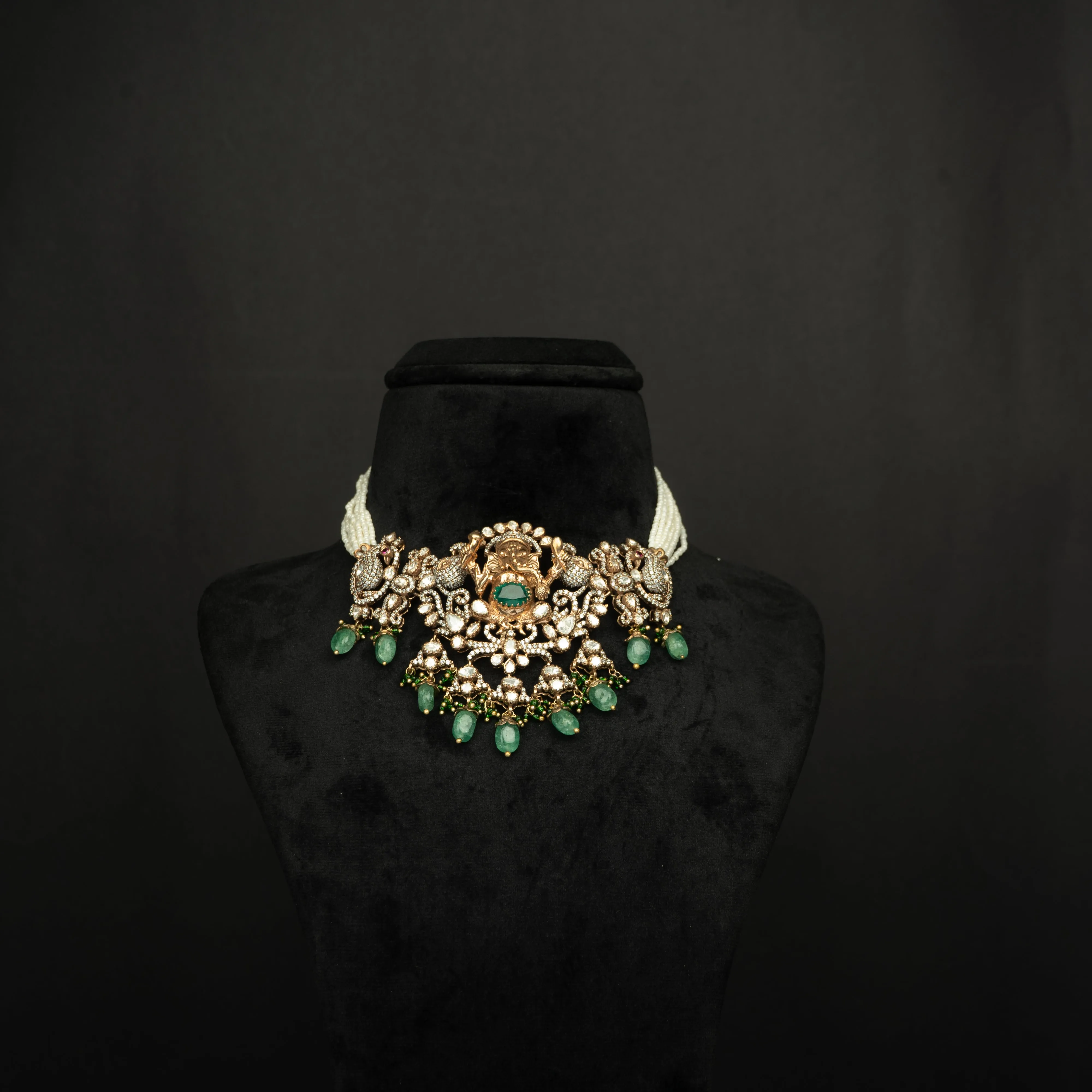 Aathira Silver Choker