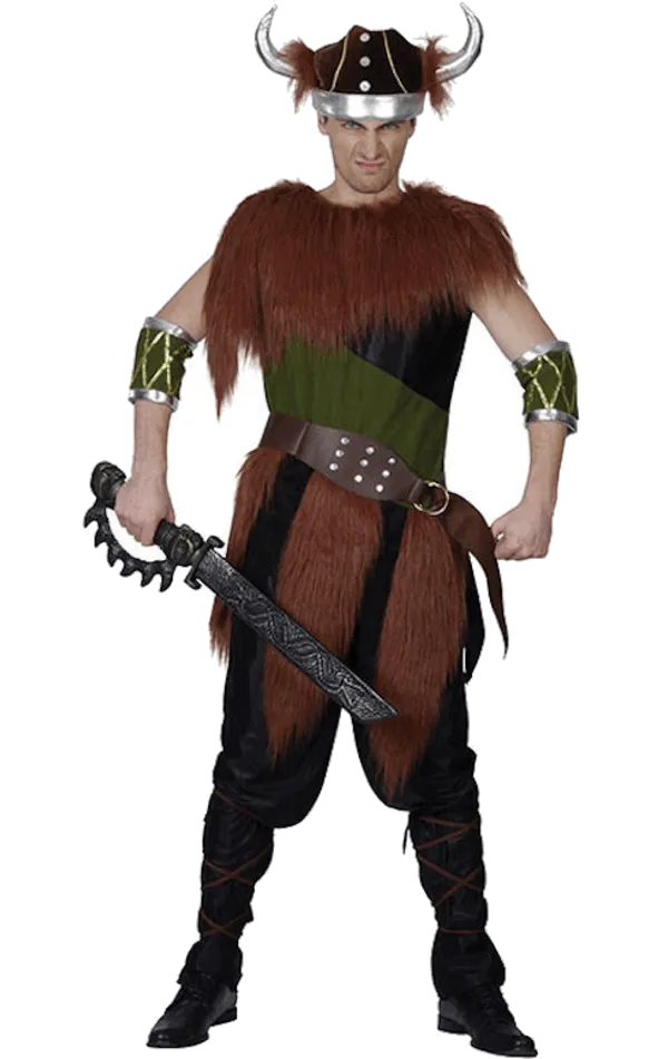 Adult Fur Viking Man Costume