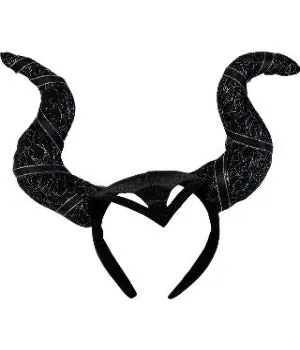 Adult's Dark Evil Royal Queen Horns