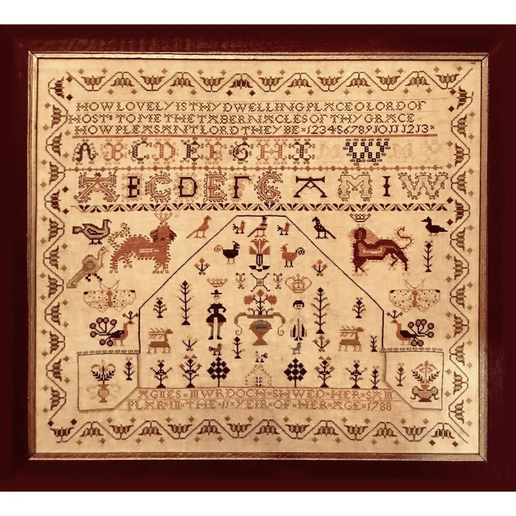 Agnes Mwrdoch 1788 Sampler Pattern
