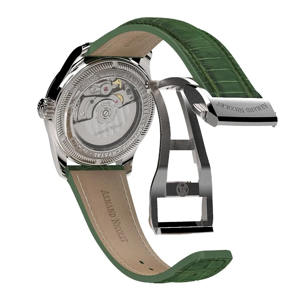 Armand Nicolet Ladies Watch M03-3 Green Leather A151BAA-AV-P882VR8