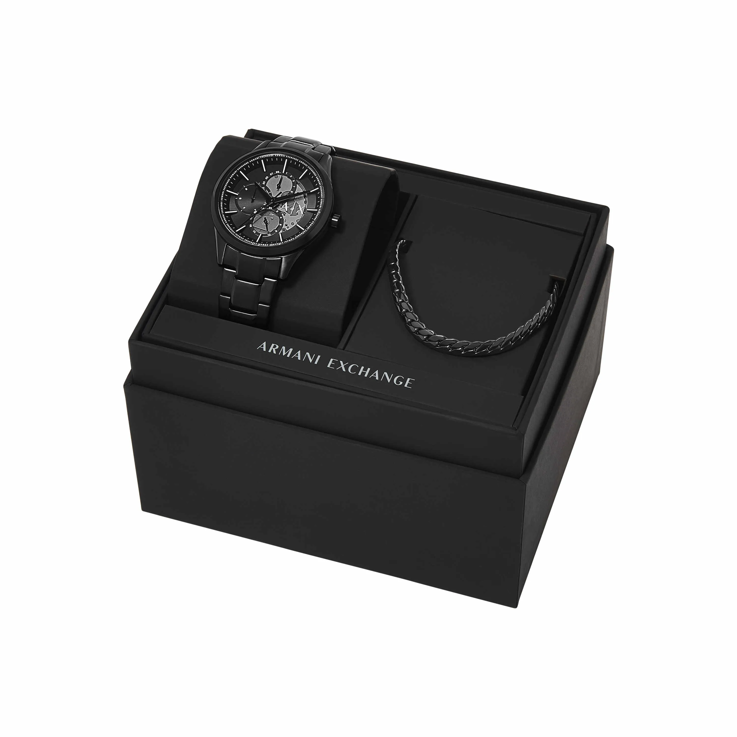 Armani Exchange Black Chronograph Watch AX7160SET