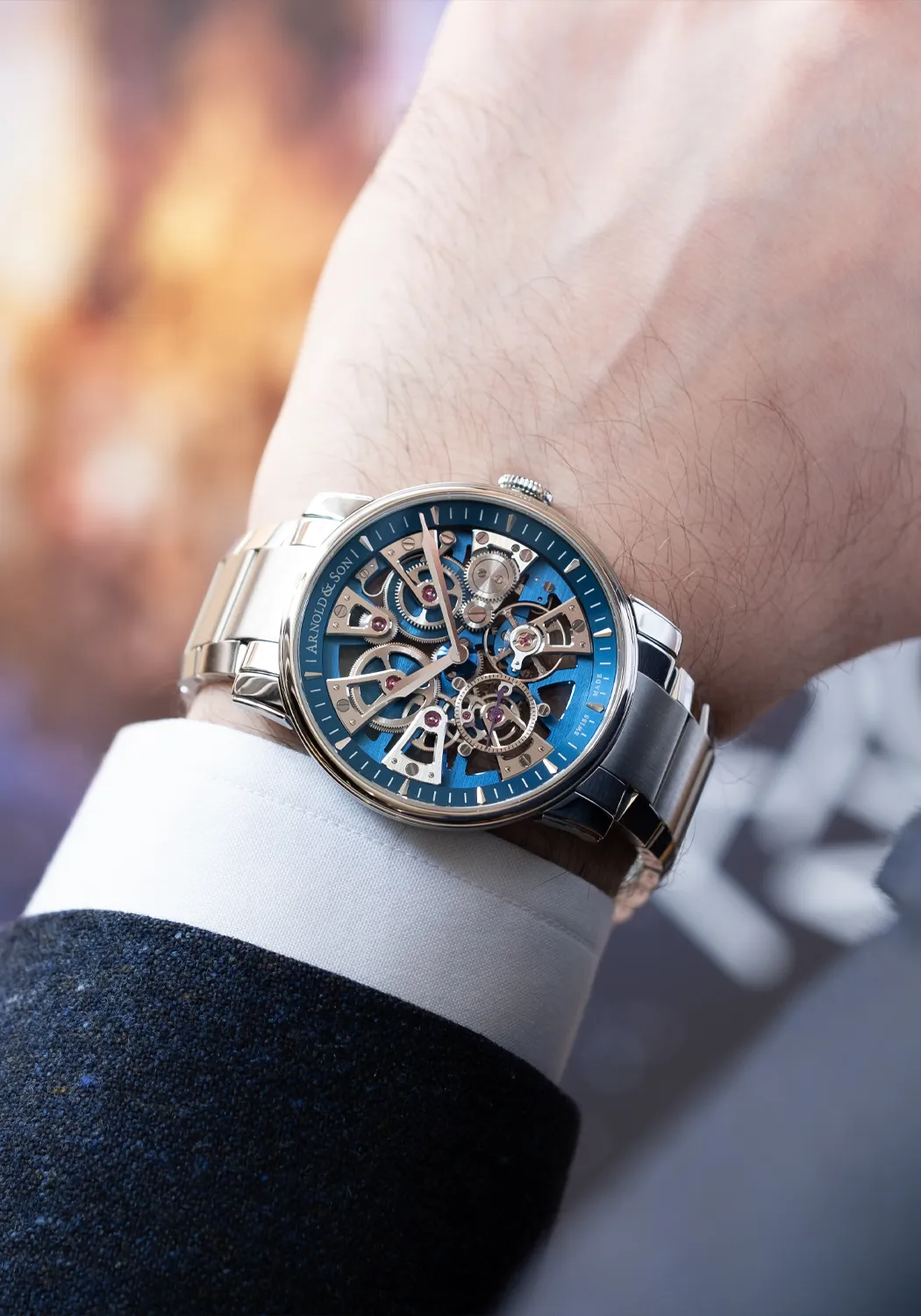 Arnold & Son Nebula 41.5 Steel Blue Bracelet