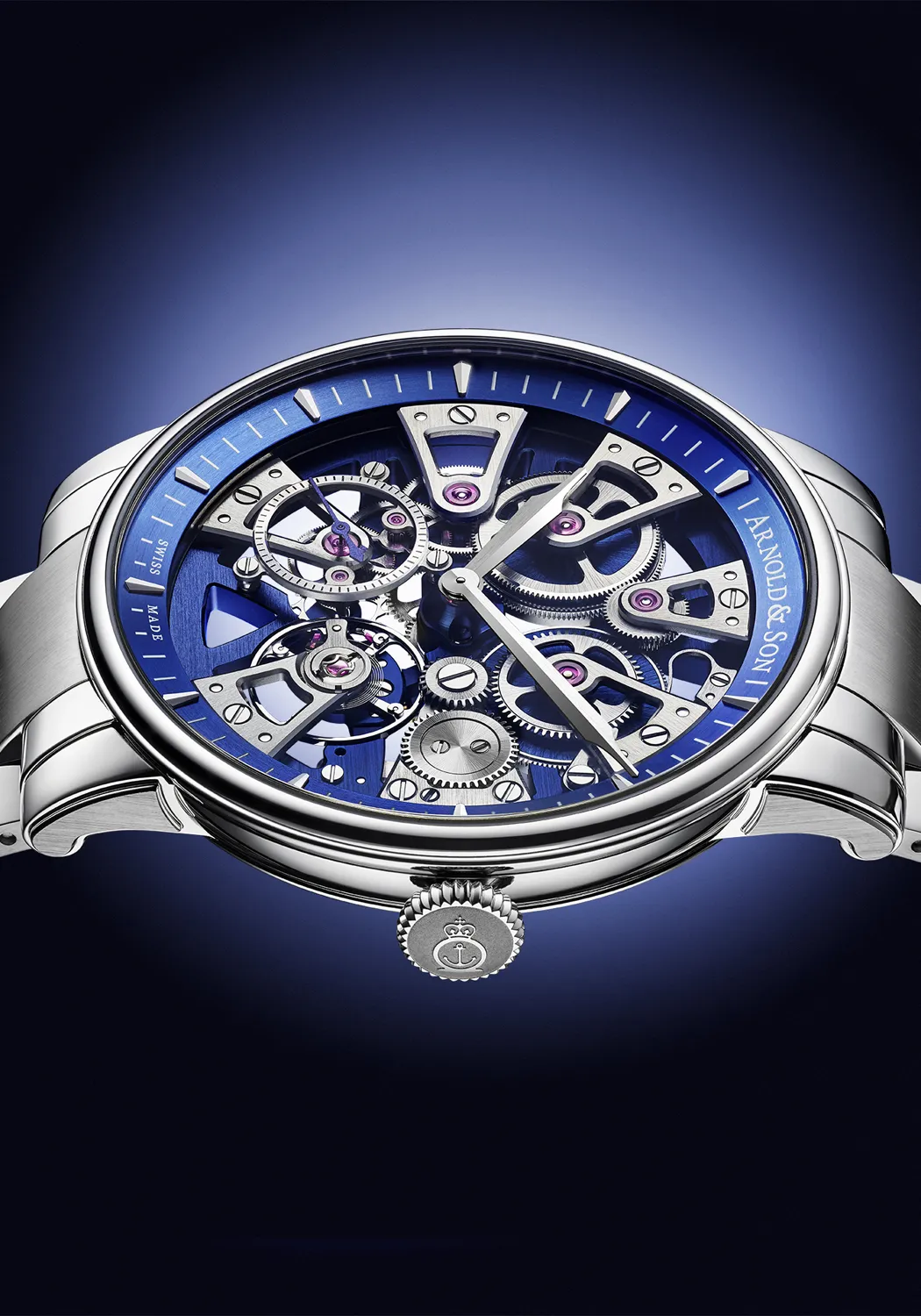 Arnold & Son Nebula 41.5 Steel Blue Bracelet