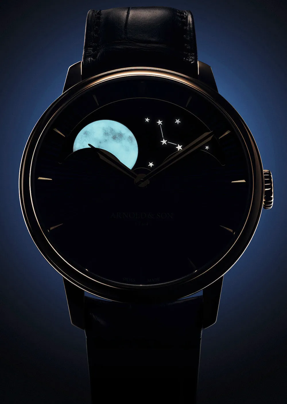 Arnold & Son Perpetual Moon 41.5 Red Gold
