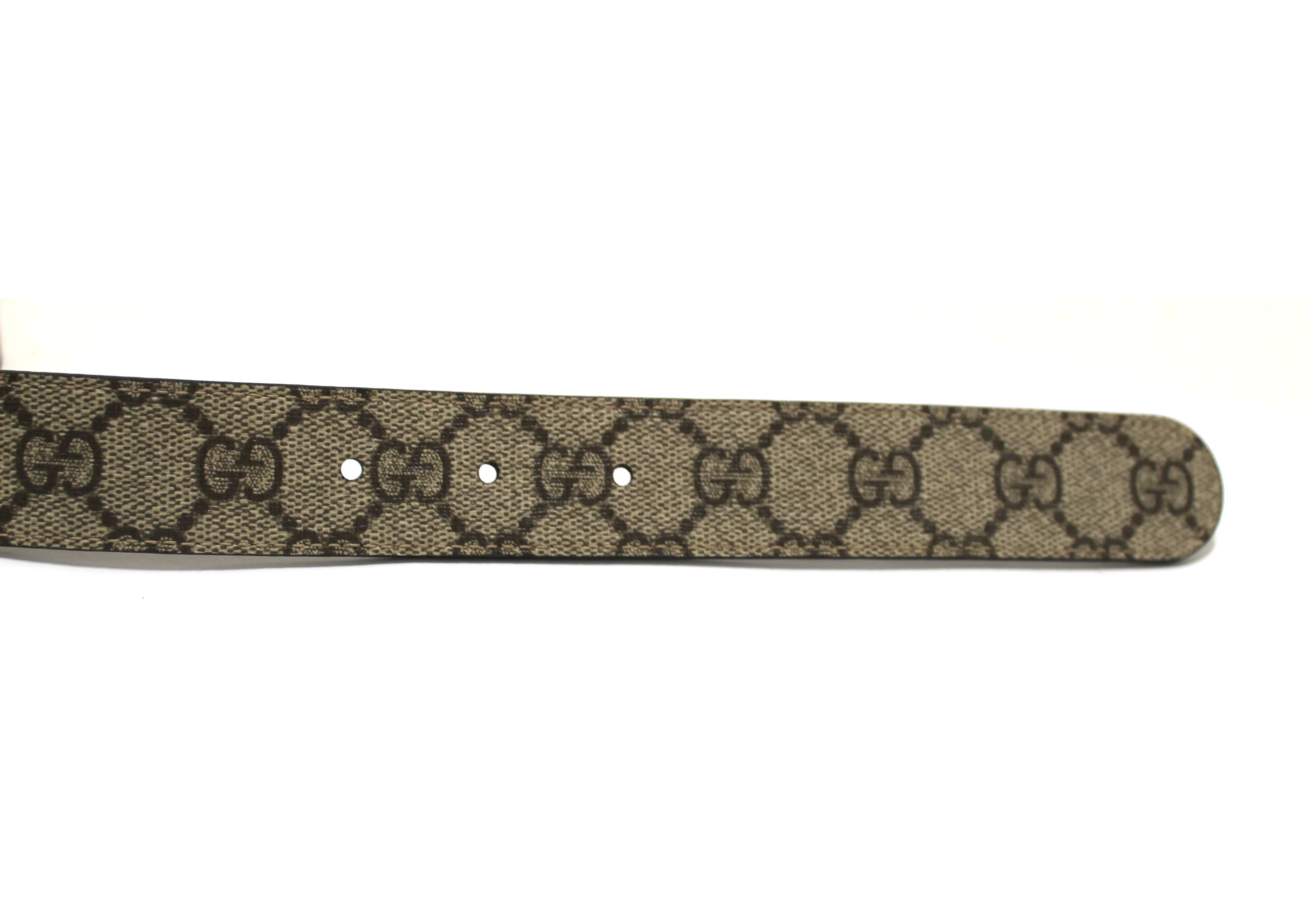 Authentic Gucci GG Supreme Marmont Reversible Belt Size 80