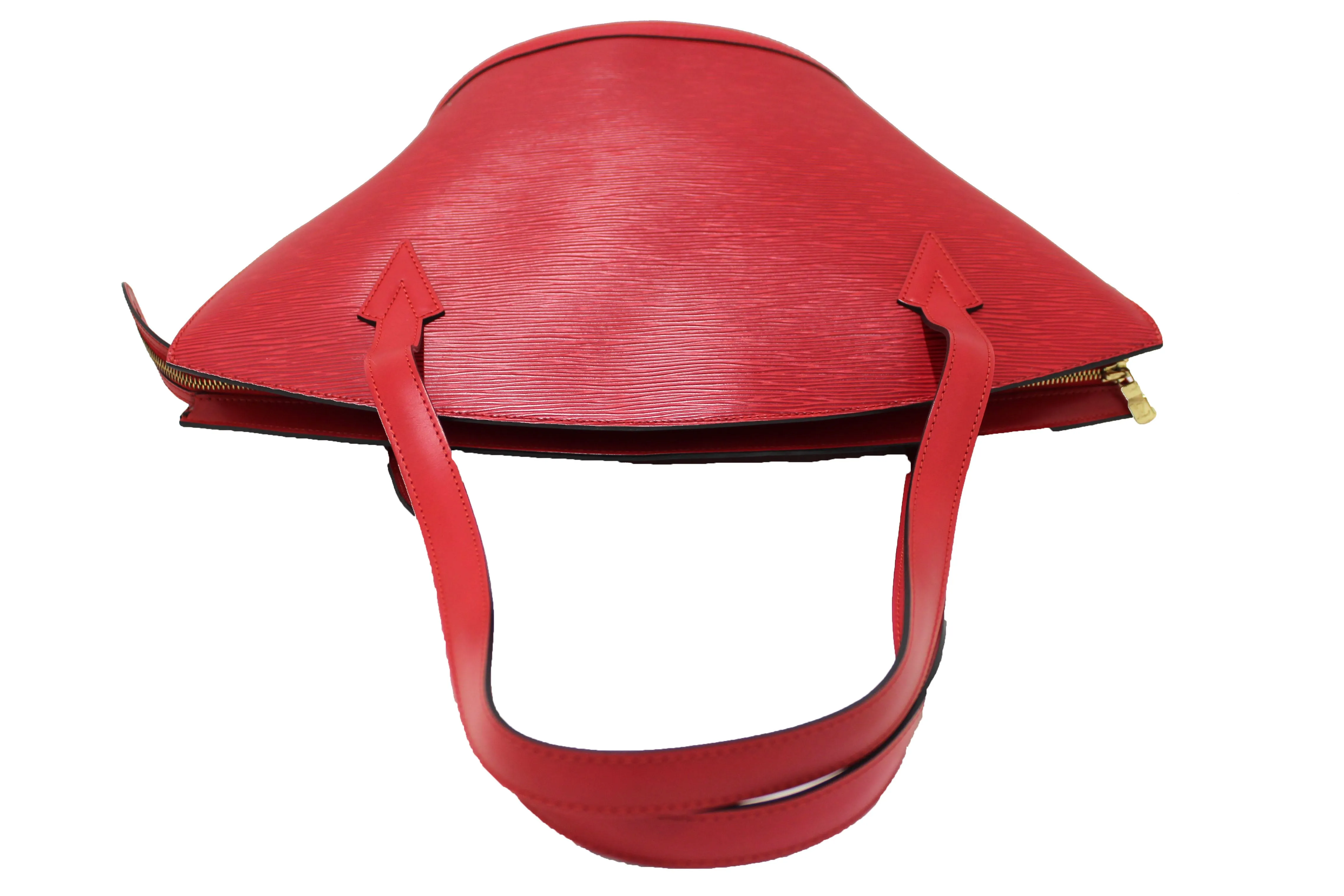 Authentic Louis Vuitton Red Epi Leather St Jacques GM Shoulder Bag