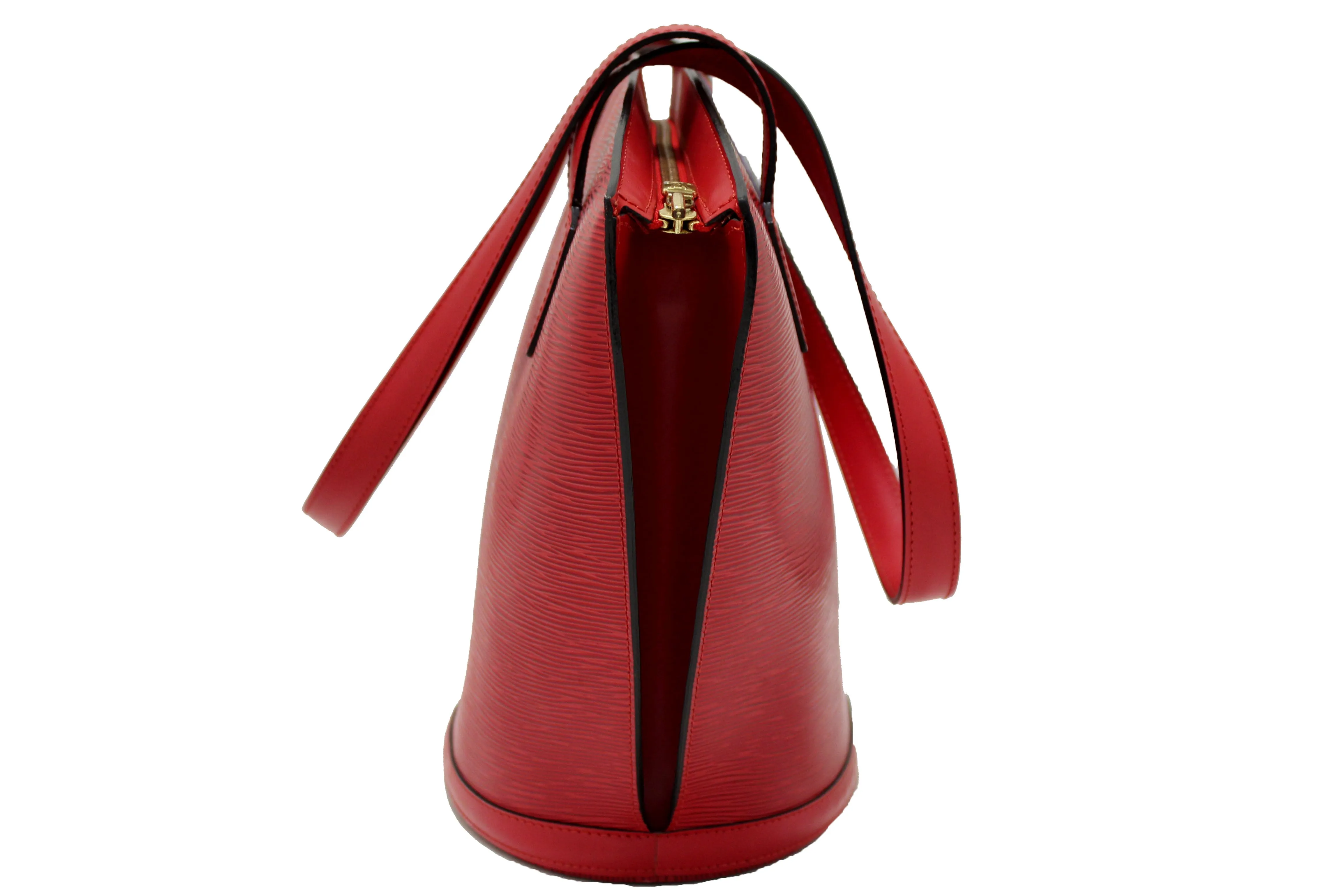 Authentic Louis Vuitton Red Epi Leather St Jacques GM Shoulder Bag