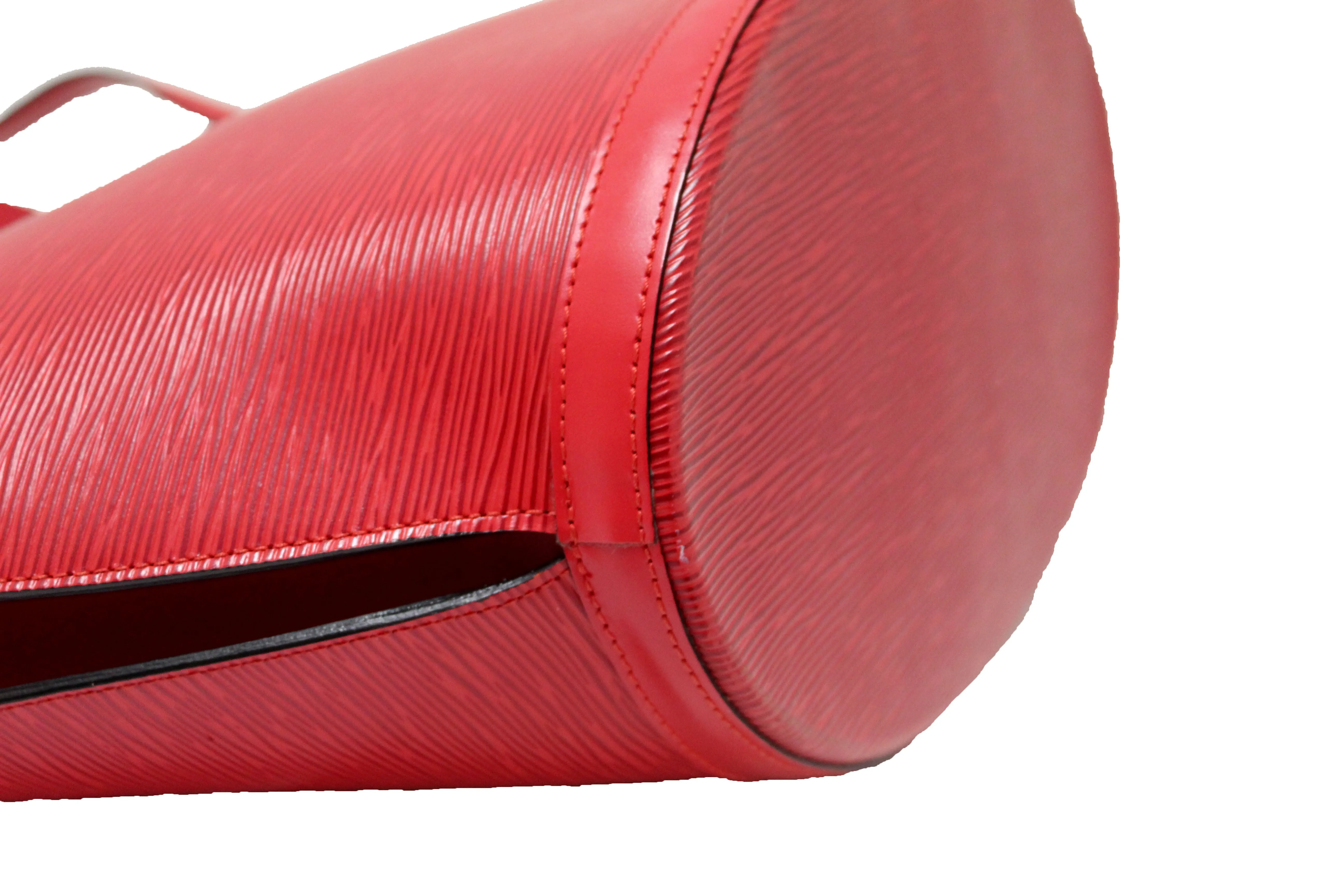 Authentic Louis Vuitton Red Epi Leather St Jacques GM Shoulder Bag