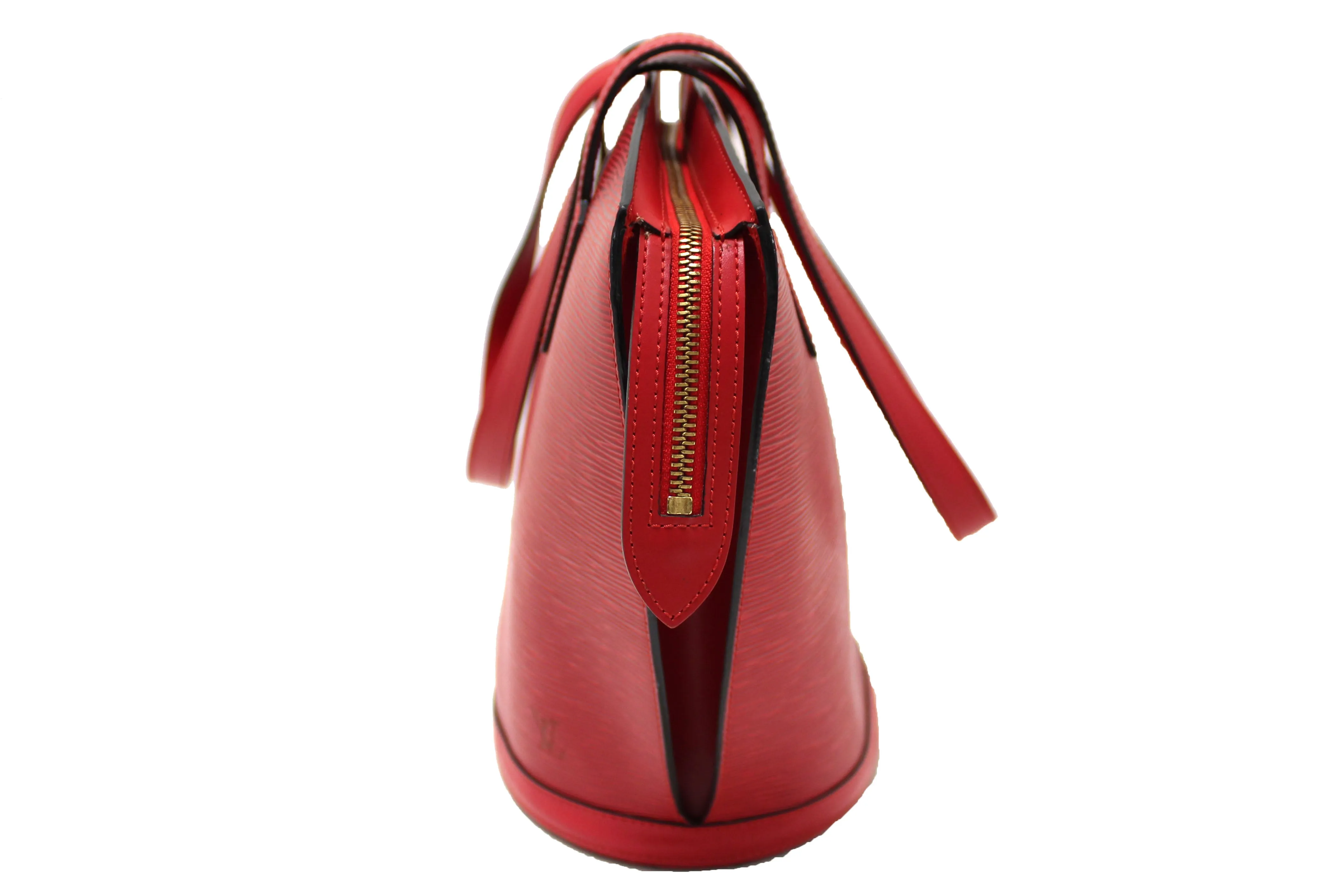 Authentic Louis Vuitton Red Epi Leather St Jacques GM Shoulder Bag