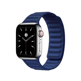 Baltic Blue Leather Link Band