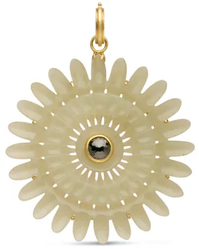 Black Diamond and Jade Qing Dynasty Pendant