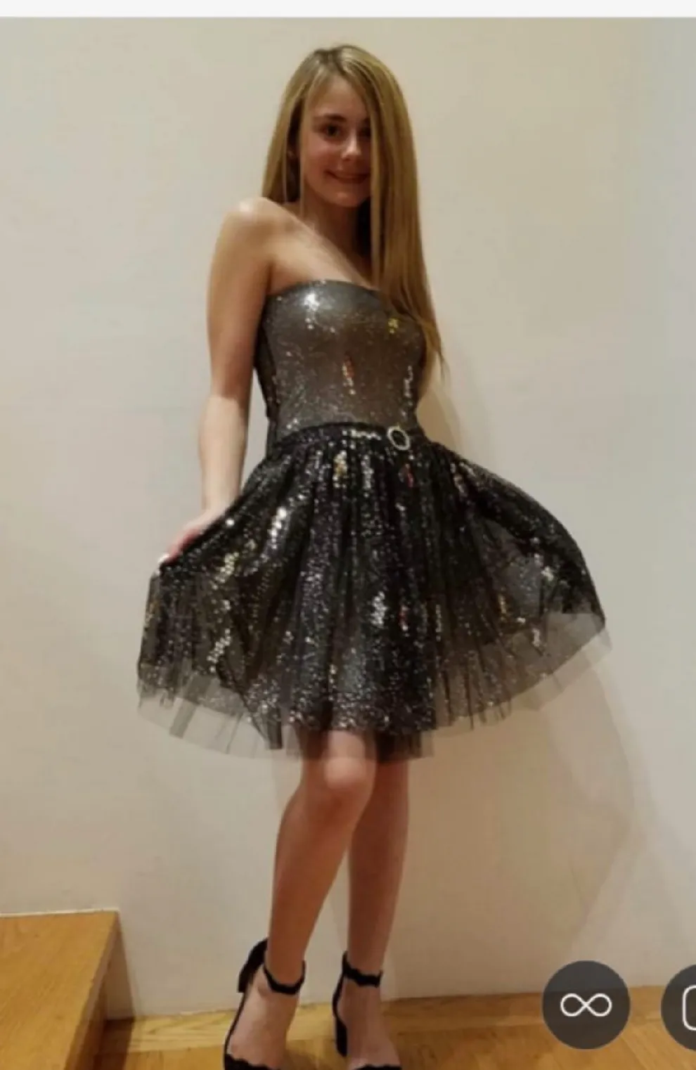 Black Gold Party Dress