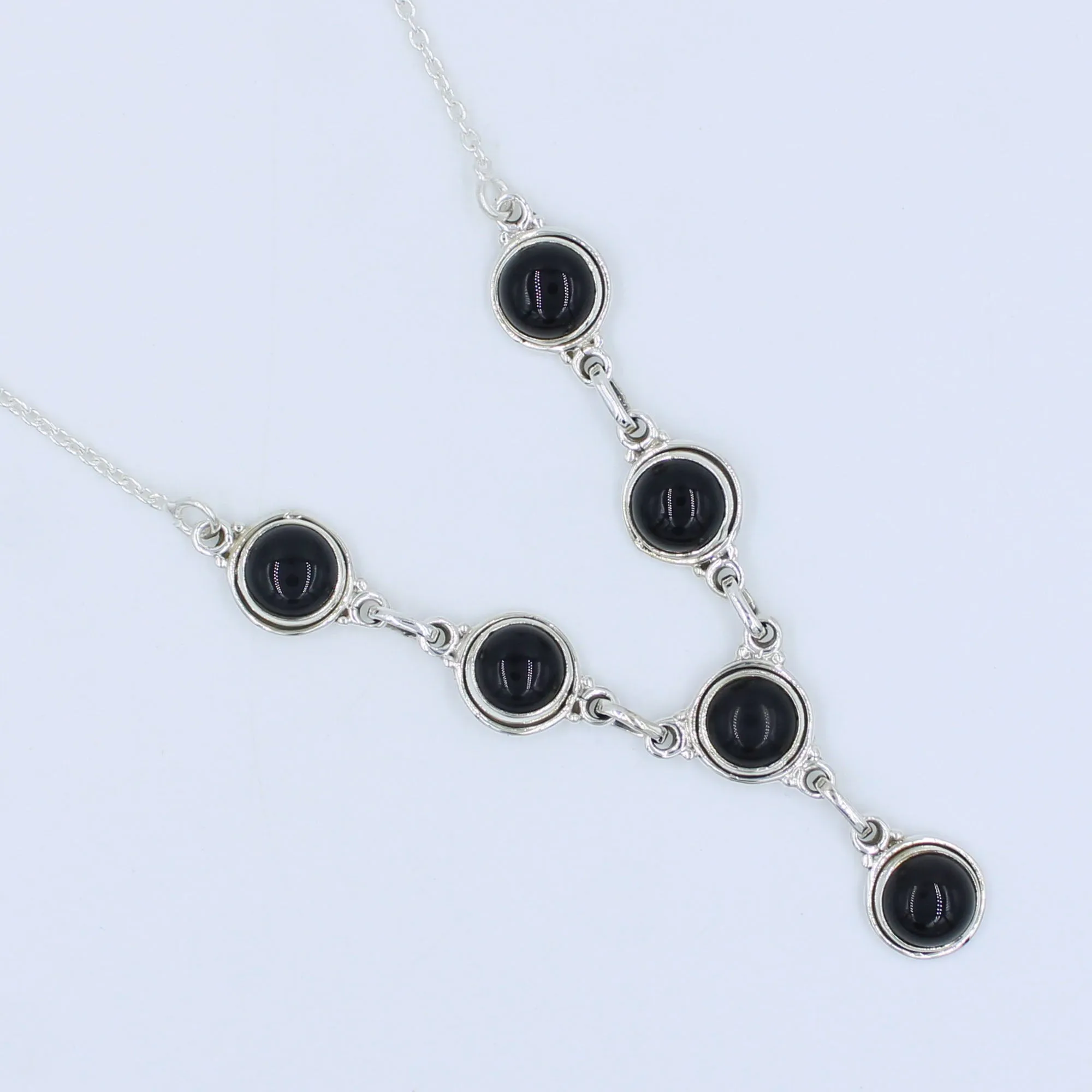 Black Onyx 925 Sterling Silver Handmade Necklace