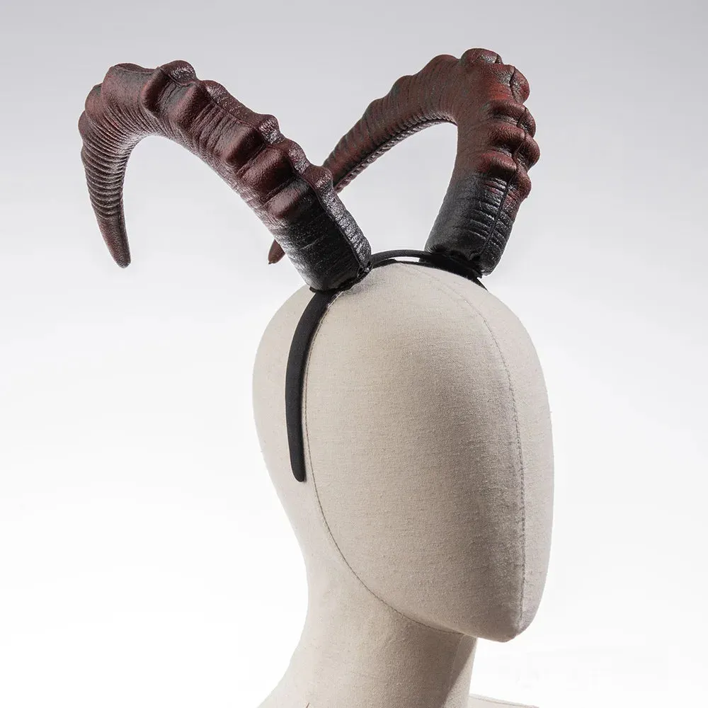 Black Red Demon Horn Headpiece
