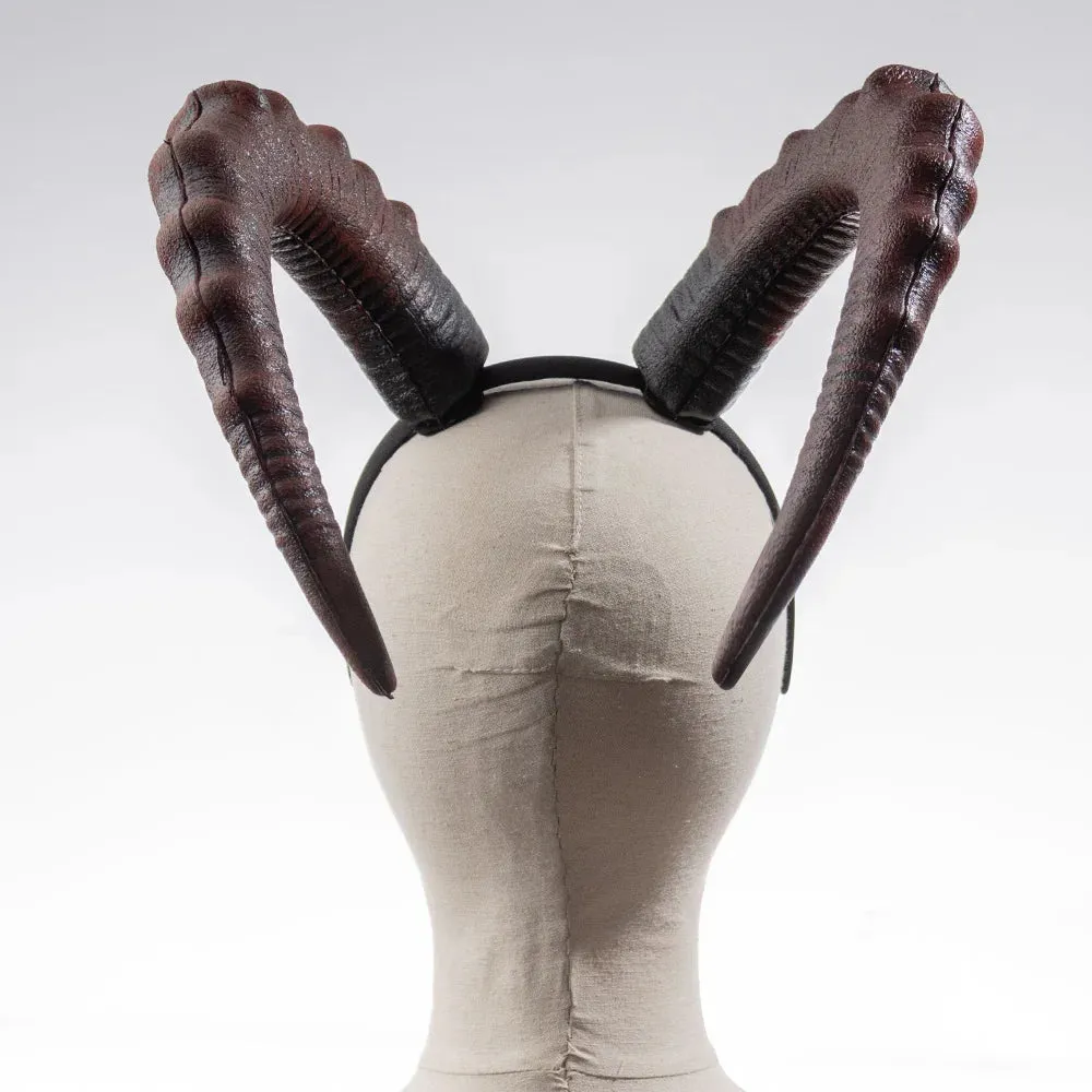 Black Red Demon Horn Headpiece