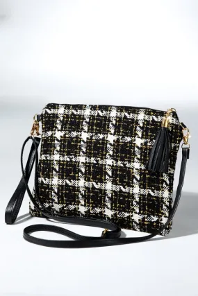 Black Tweed Clutch/Crossbody