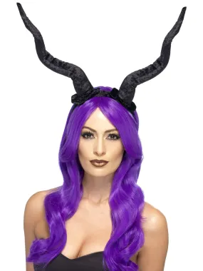 Black Velvet Demon Horns