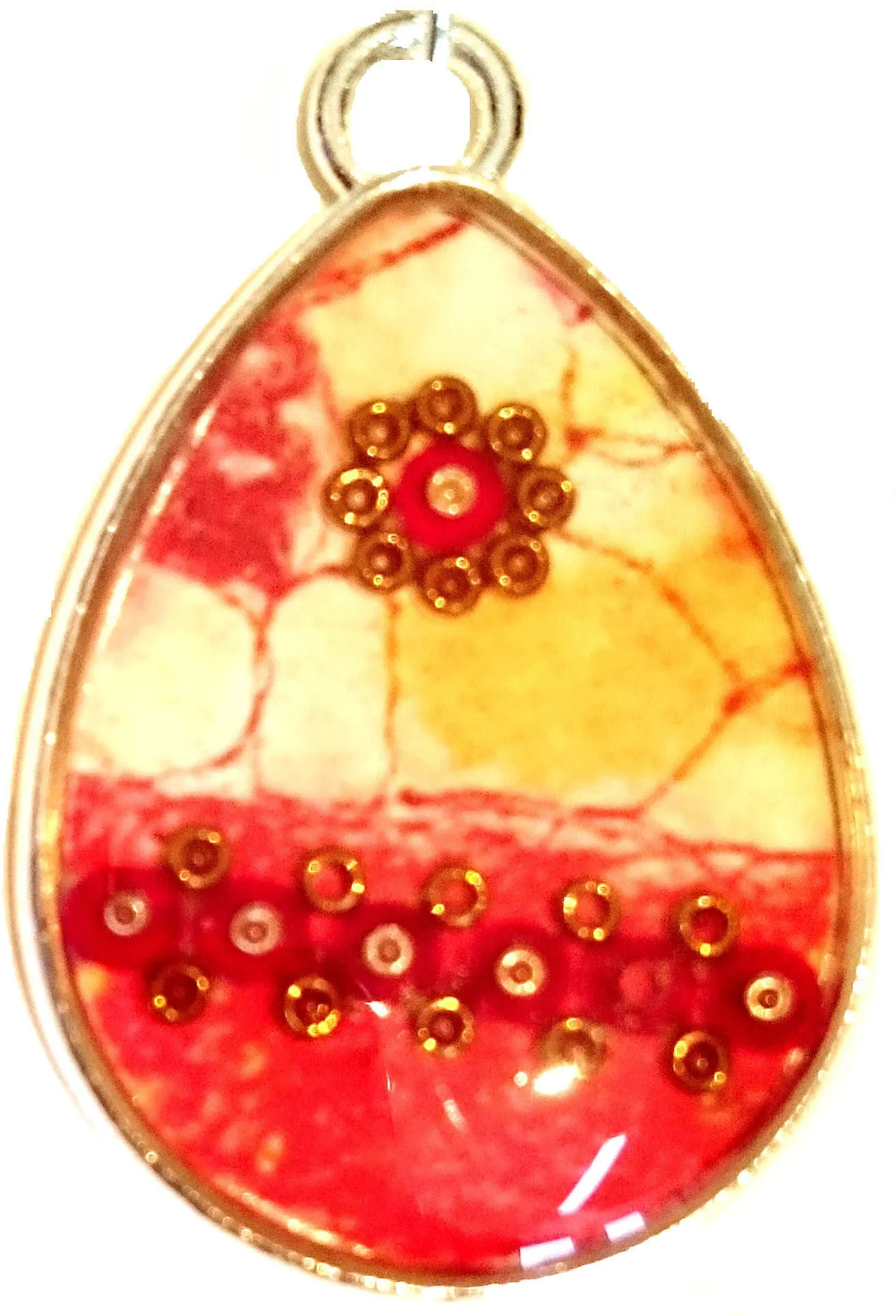 Blaze - silver plated pendant and necklace
