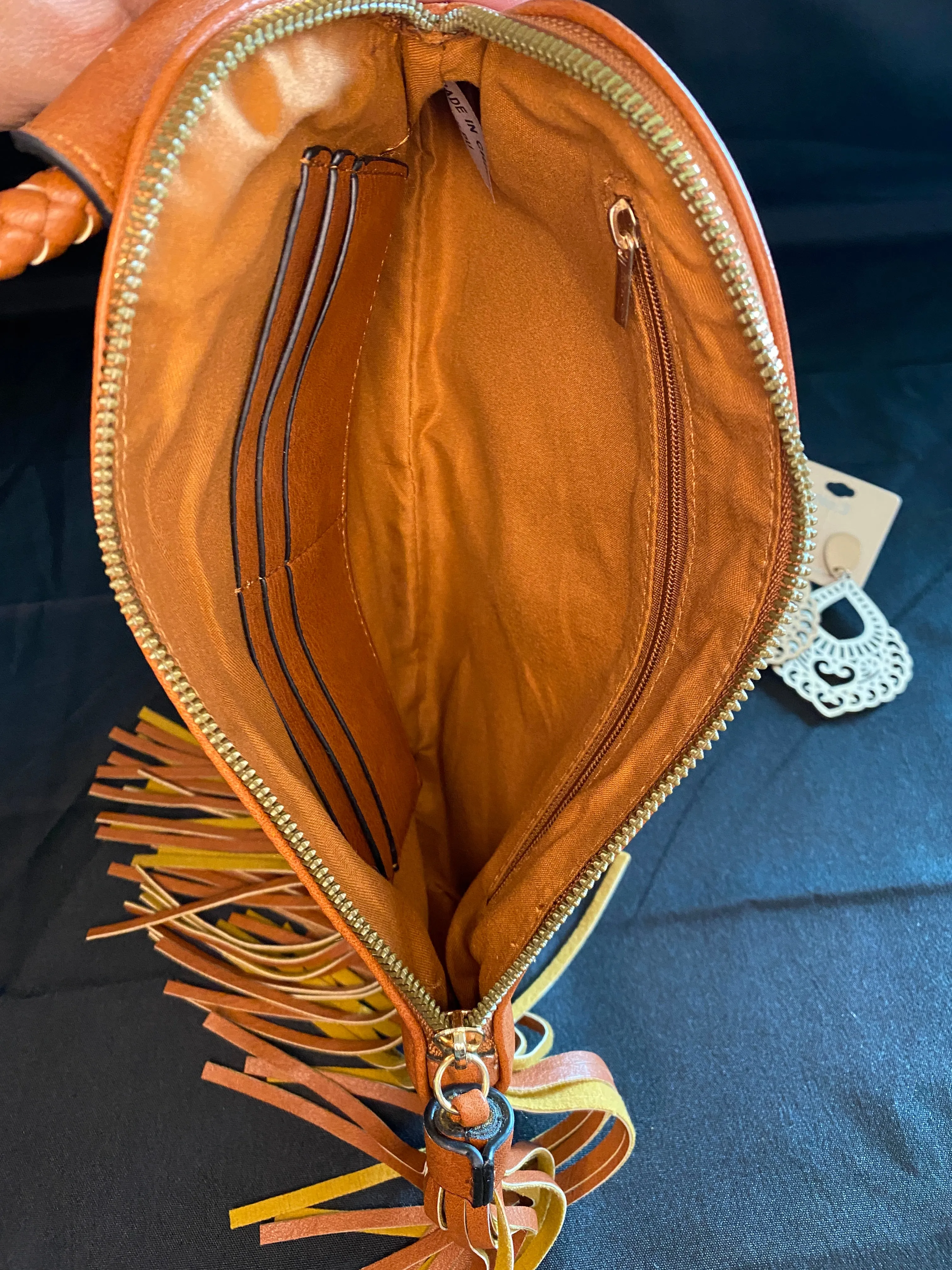 Boho Fringe Trim Clutch