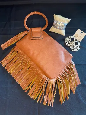 Boho Fringe Trim Clutch