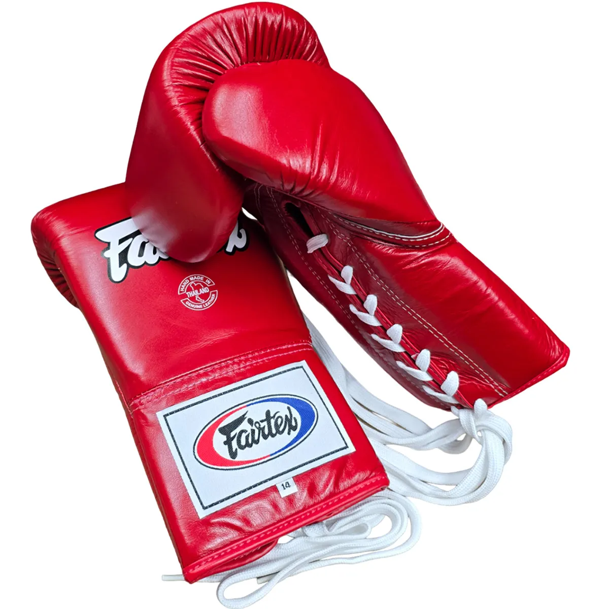 Boxing Gloves Fairtex BGL6 Red Lace-Up Pro Fight