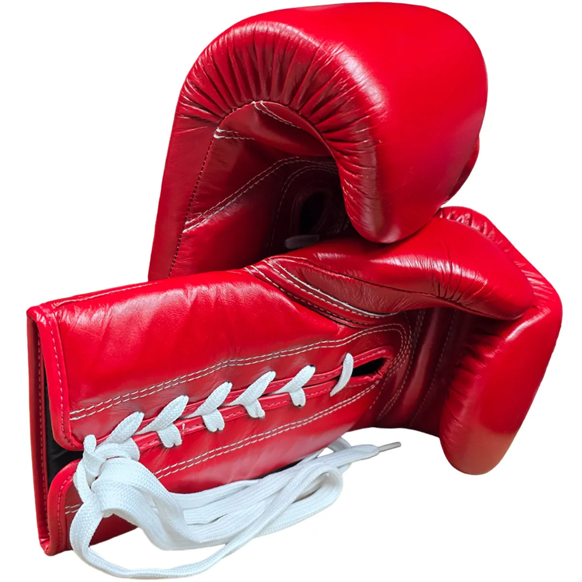 Boxing Gloves Fairtex BGL6 Red Lace-Up Pro Fight