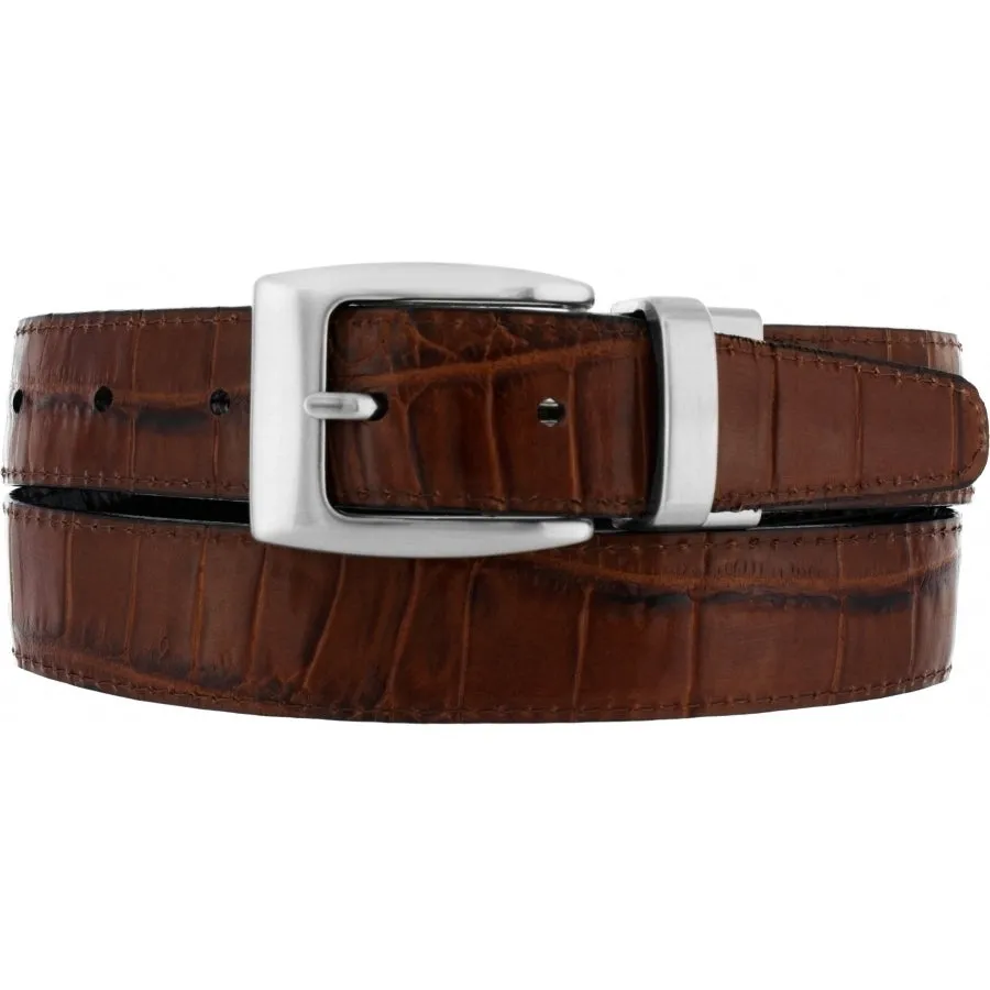 Brighton Reversible Men's Croco Belt  Black Brown Croc 30090