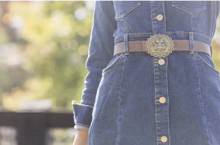 Burnt Orange / Bourbon Reversible Leather Belt