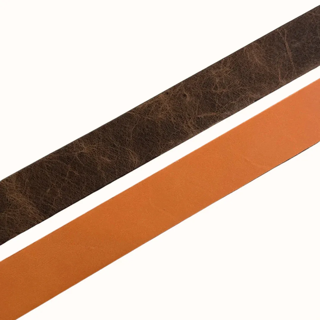 Burnt Orange / Bourbon Reversible Leather Belt