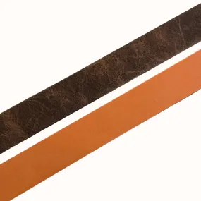Burnt Orange / Bourbon Reversible Leather Belt